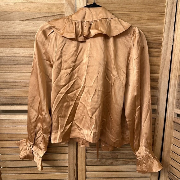 Rare Doen Solange top Blouse in Mother of Pearl Size M - Picture 4 of 10